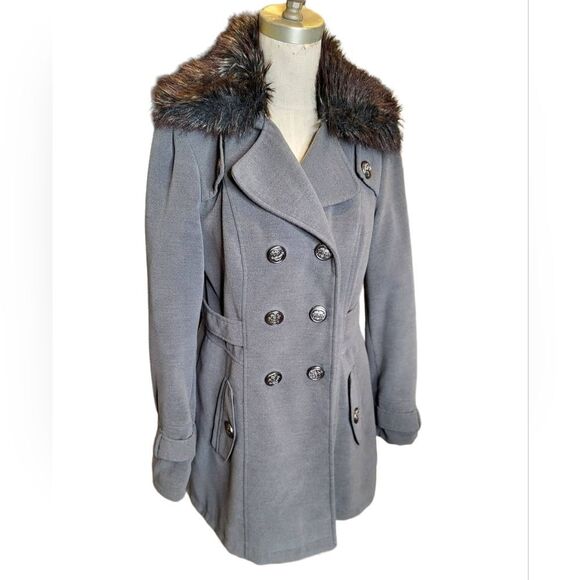 Worthington Double Breasted Shearling Coat- Size M - Picture 8 of 12